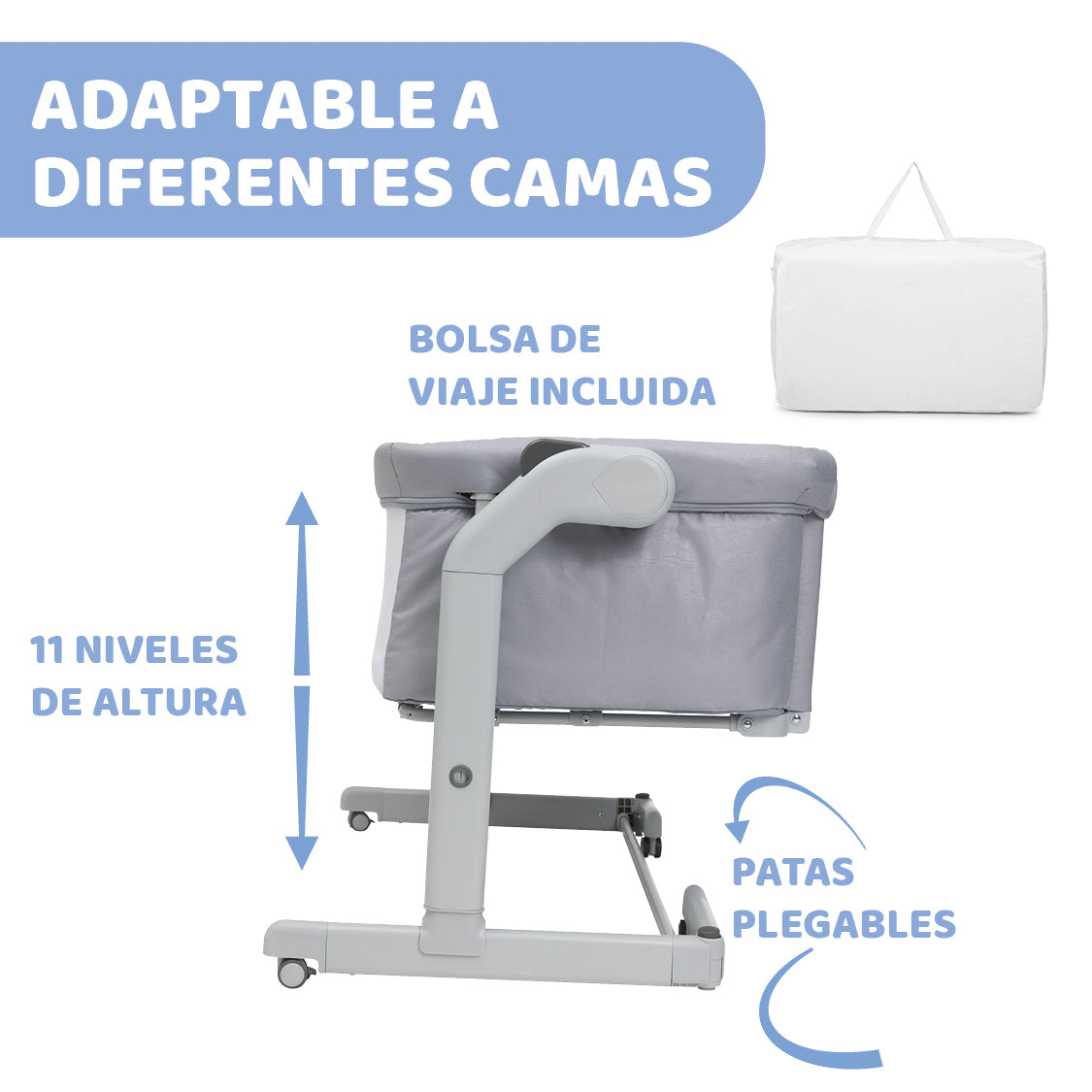 CUNA CO-SLEEP. NEXT2ME MAGIC EVO GREY