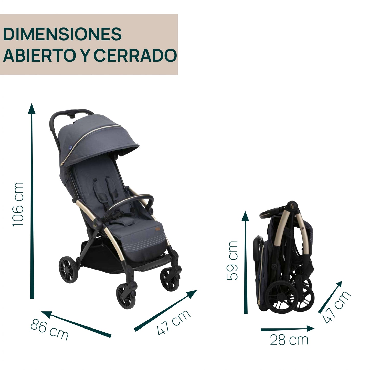 SILLA DE PASEO GOODY XPLUS DARK SHALLOW