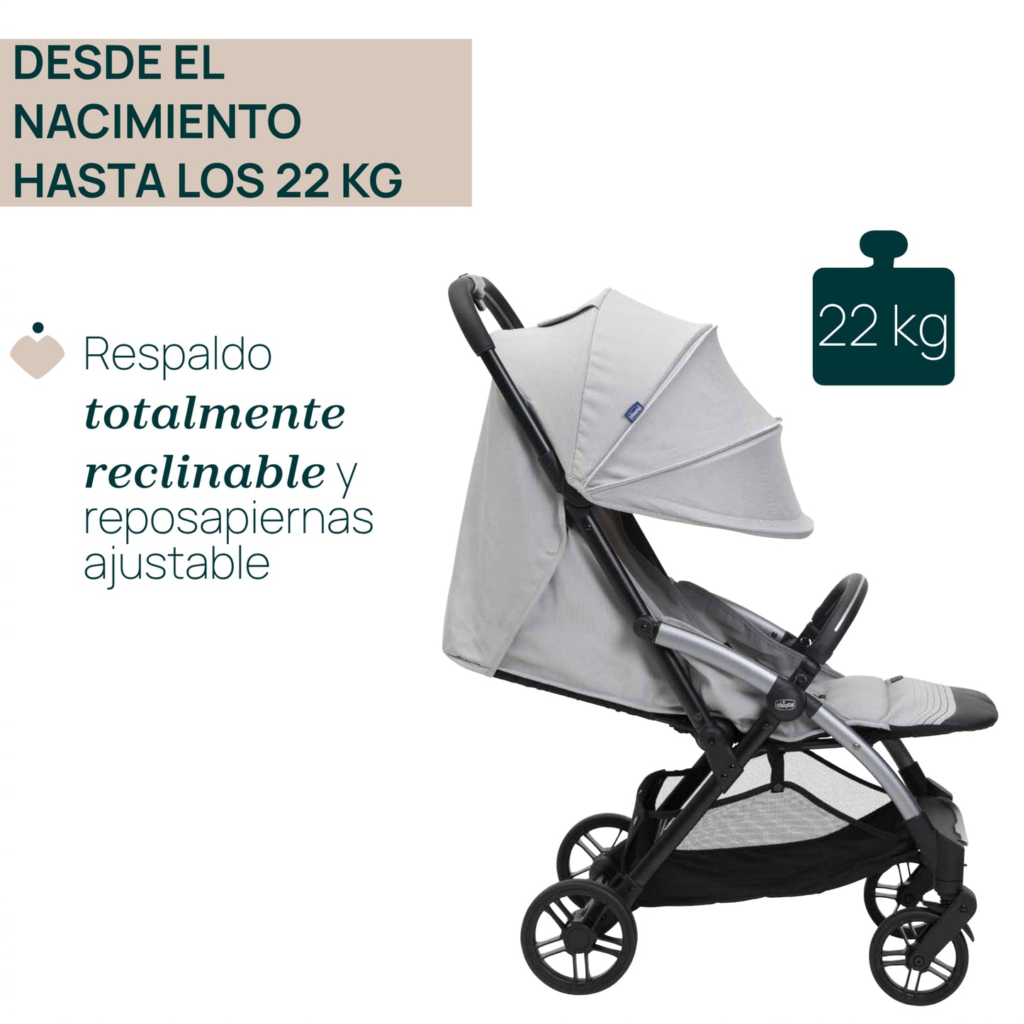 SILLA DE PASEO GOODY XPLUS PEARL GREY