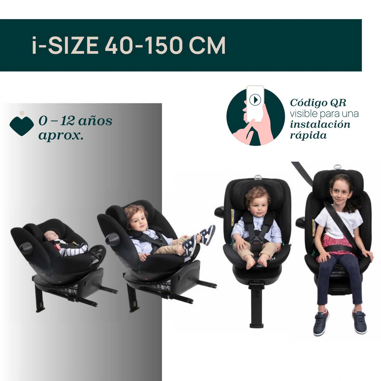 SILLA AUTO EVERONE I-SIZE BLACK