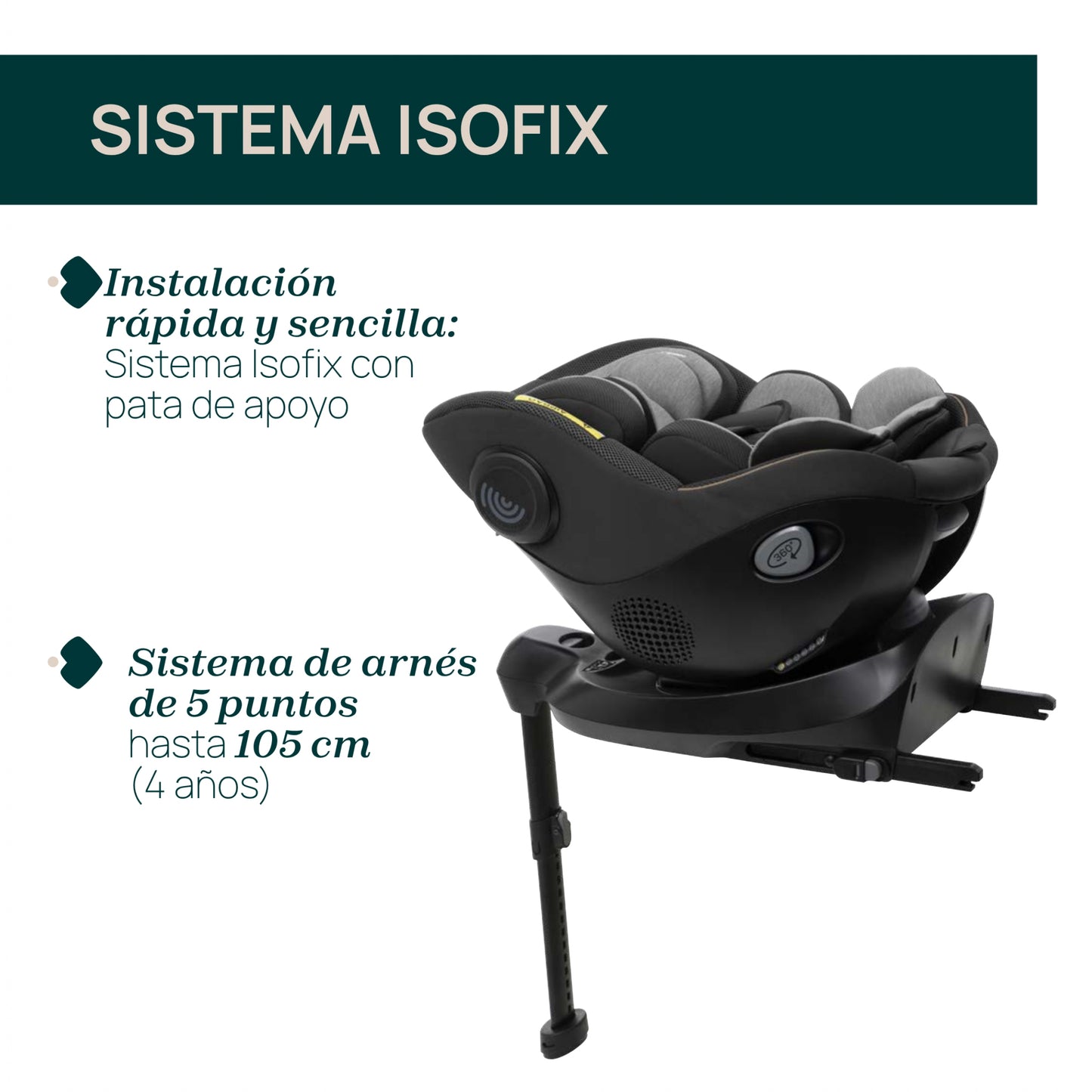 SILLA AUTO SEAT105 POSH BLACK