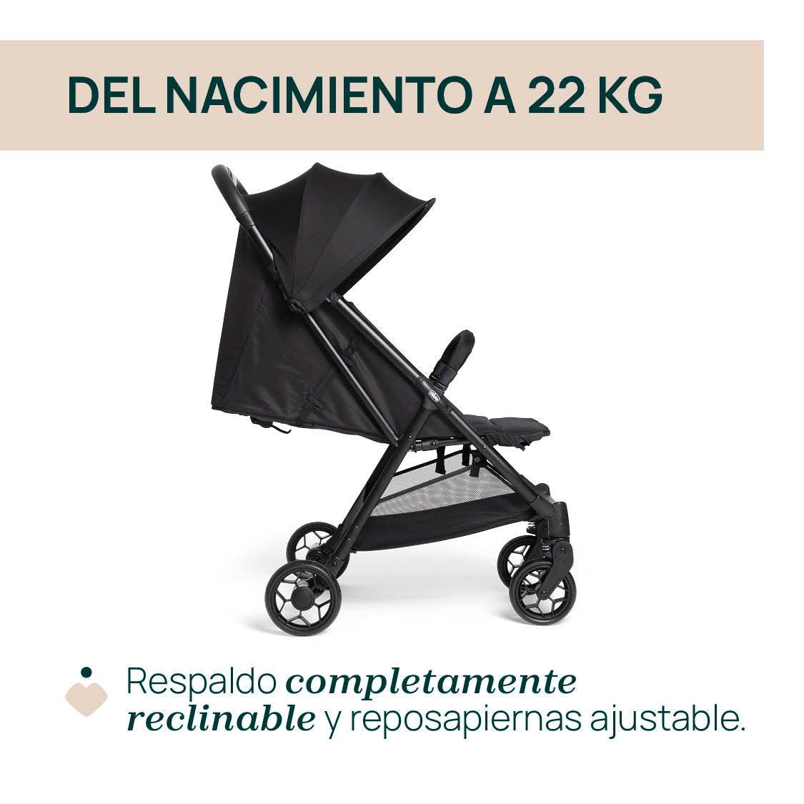 SILLA DE PASEO URBINO BLACK