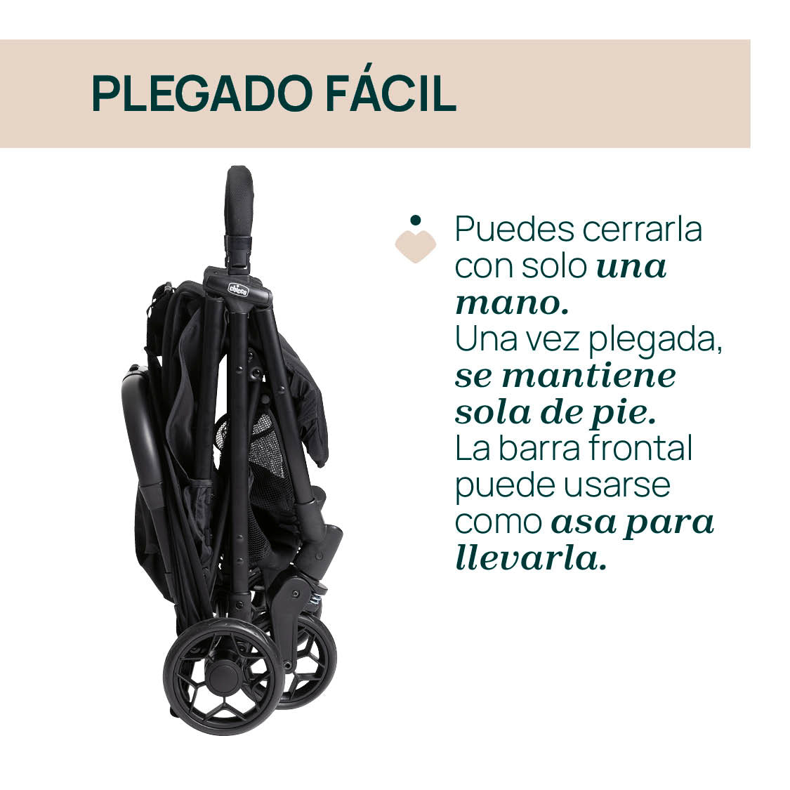 SILLA DE PASEO URBINO BLACK