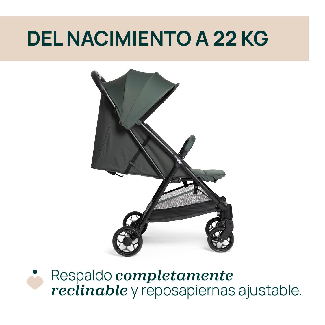 SILLA DE PASEO URBINO EVERGREEN