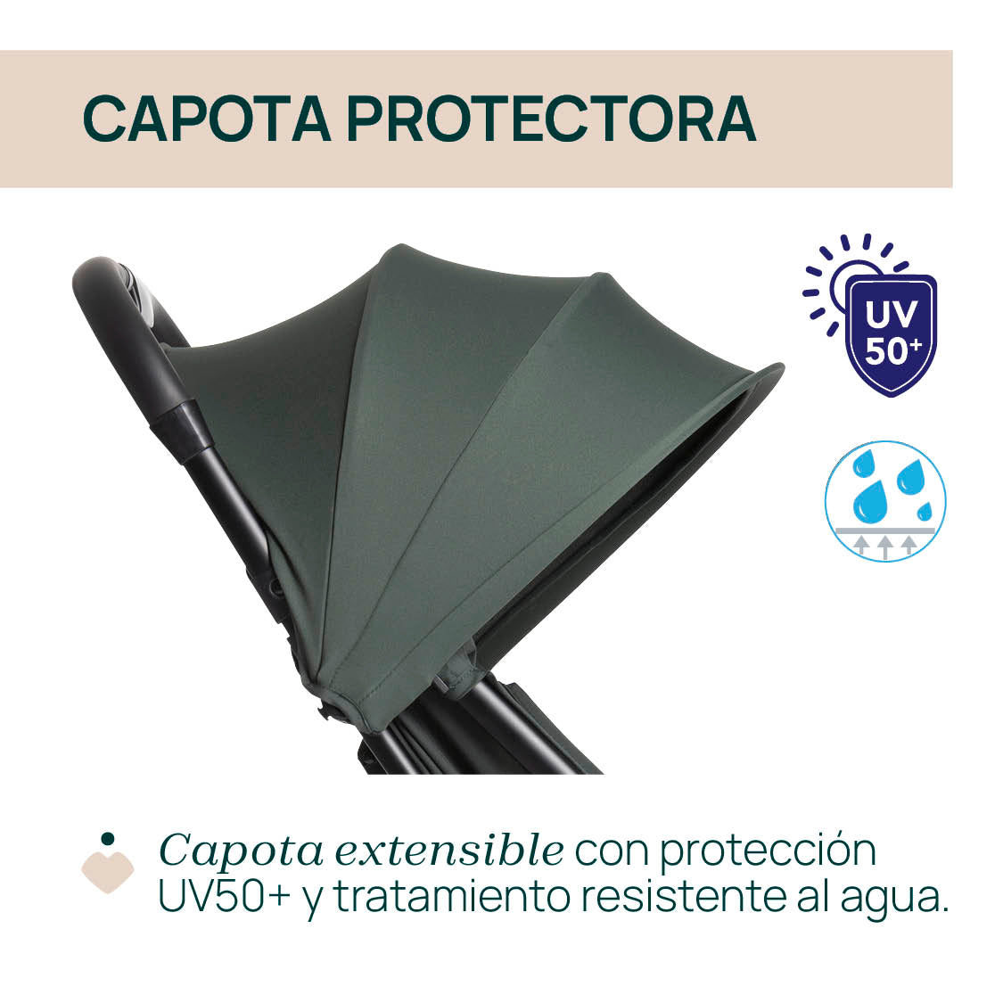 SILLA DE PASEO URBINO EVERGREEN