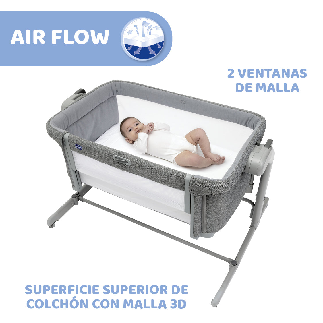 CUNA CO-SLEEP. NEXT2ME MAGIC EVO DARK GREY