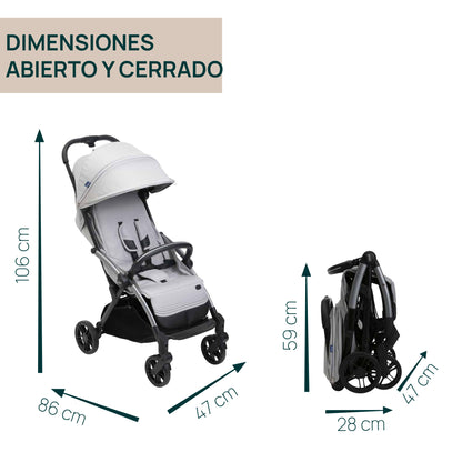 SILLA DE PASEO GOODY XPLUS PEARL GREY
