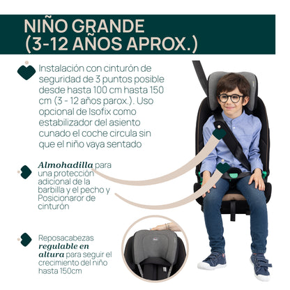 SILLA AUTO SEAT&GO IS POSH BLACK