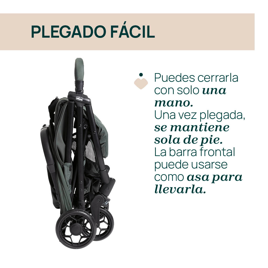SILLA DE PASEO URBINO EVERGREEN