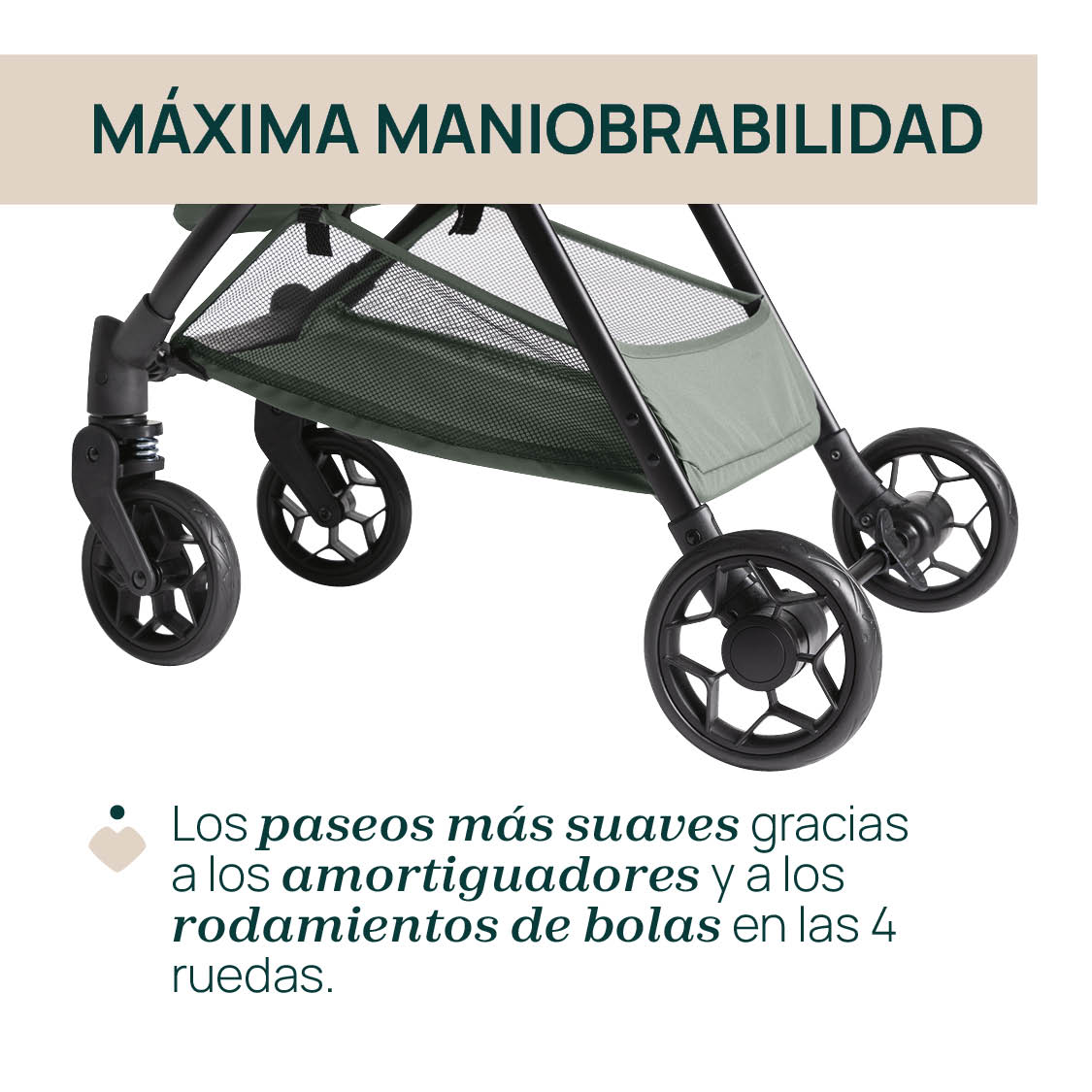 SILLA DE PASEO URBINO EVERGREEN